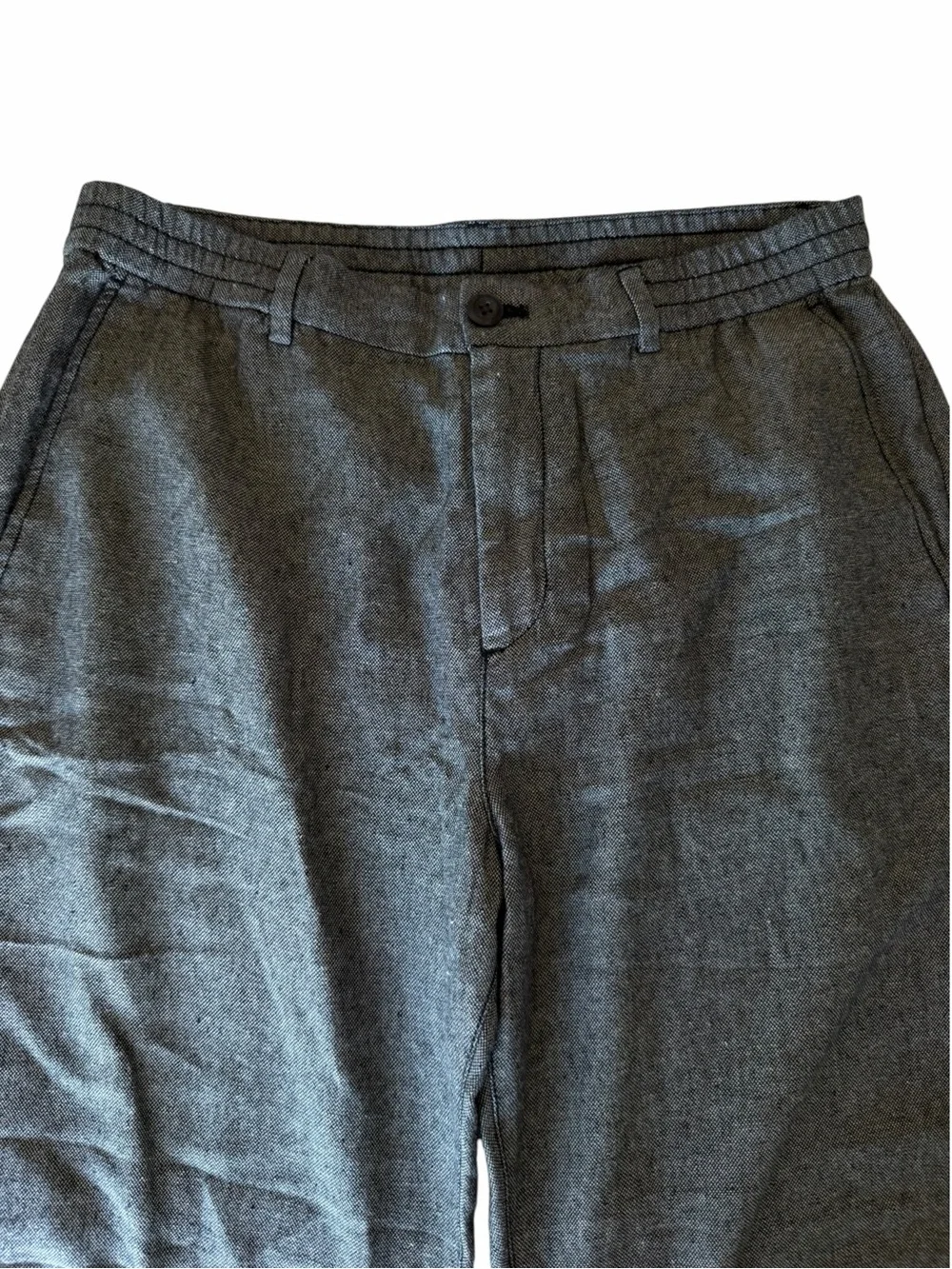 Banana Republic Mens 32x30 Athletic Linen Blend Pants Gray Tapered